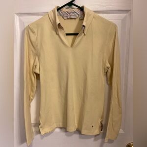 Tommy Hilfiger Creamy Yellow Long Sleeve Polo. L